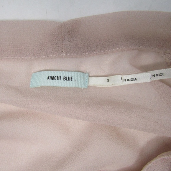 Kimchi Blue Top Blouse Pink Sz Small Long Sleeve - Picture 3 of 7